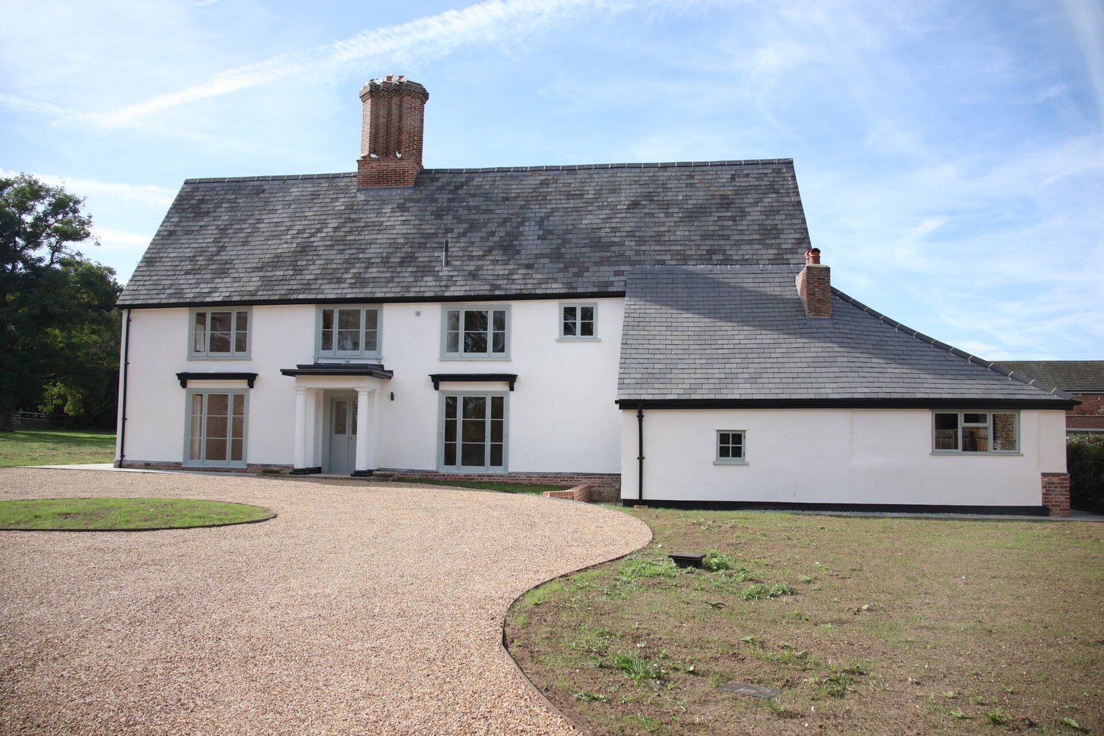 Timber casement windows on a Suffolk farmhouse