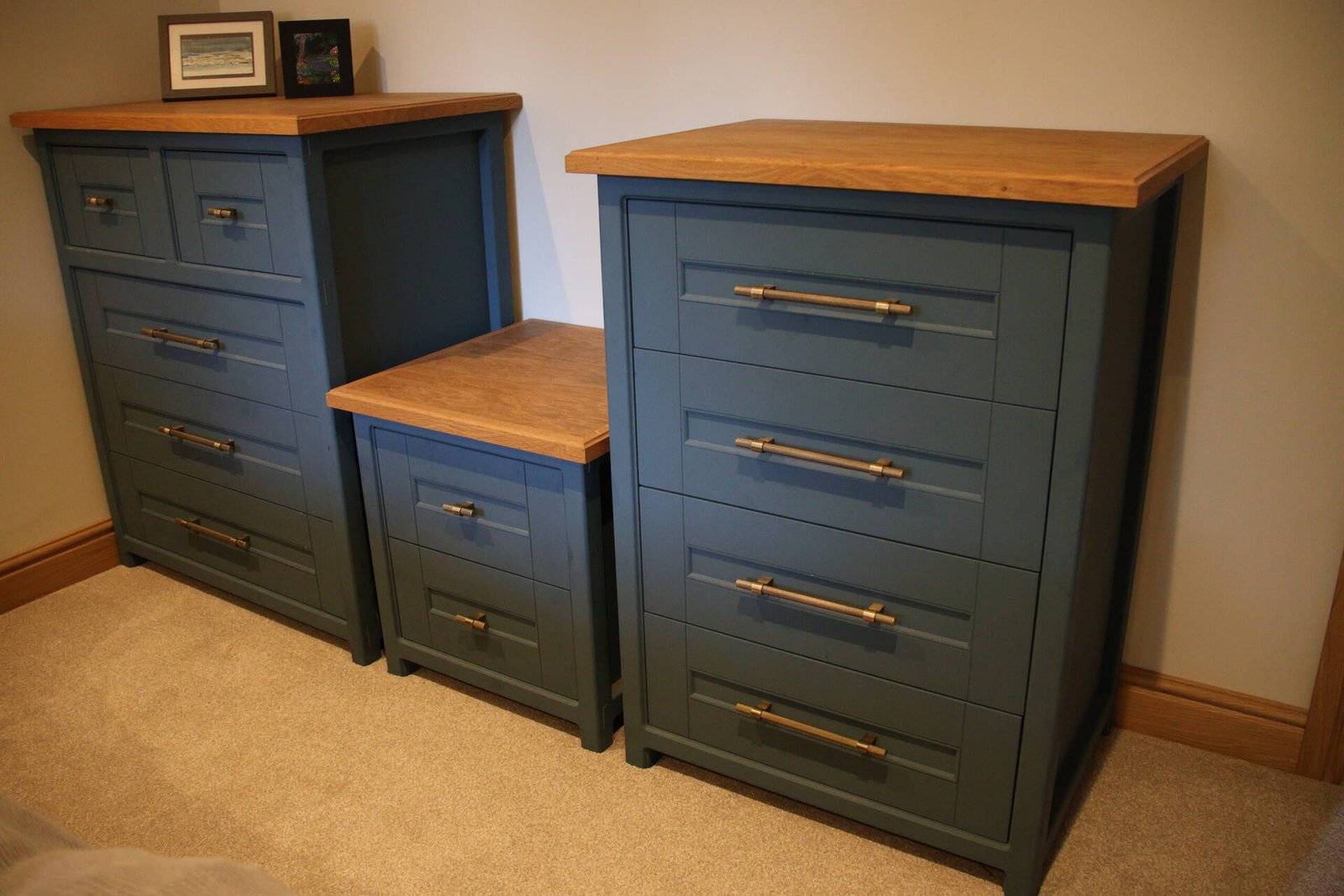 Handmade solid timber chest of drawers