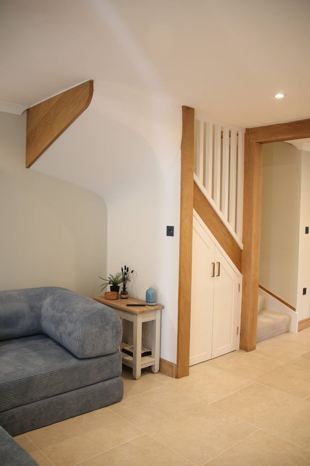 Oak staircase and hallway joinery
